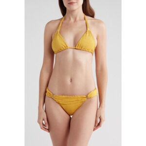 VIX by Paula Hermany 2 Piece Bikini Set; Top & Bottom Yellow Top S / Bottom XS